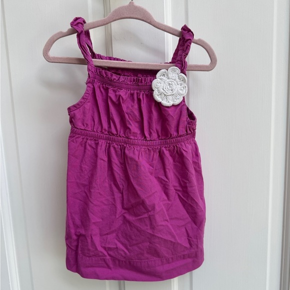 Cherokee 3T Girls Purple Camisole with Flower & Ruched Neckline Blouse - Picture 1 of 4